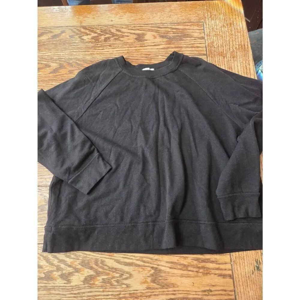 Vitamin A black hemp blend College Sweatshirt sz Large